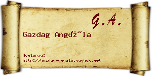 Gazdag Angéla névjegykártya